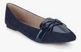 Dorothy Perkins Hola Bow Navy Blue Belly Shoes Women