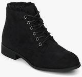 Dorothy Perkins Magnolia Frill Black Ankle Length Boots Men