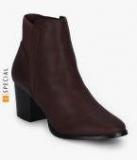 Dorothy Perkins Maroon Heeled Boots Women