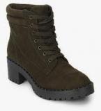 Dorothy Perkins Melanie Olive Ankle Length Stud Boots Men