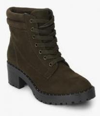 Dorothy Perkins Melanie Olive Ankle Length Stud Boots women