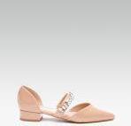 Dorothy Perkins Peach Coloured Embellsihed Flats Women