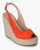 Dorothy Perkins Pia Orange Espadrille Sling Back Wedges women