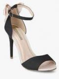 Dorothy Perkins Satine Black Bow Ankle Strap Stilettos Women