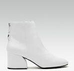 Dorothy Perkins White Solid Mid Top Heeled Boots Women