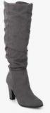 Dorothy Perkins Wynter Grey Knee Length Boots Women