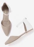 Dressberry Beige Colourblocked Ballerinas Women