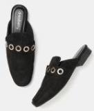 Dressberry Black Solid Mules Women