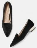 Dressberry Black Solid Suede Ballerinas Women