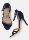 Dressberry Blue & Mustard Colourblocked Sandals Women