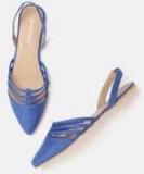 Dressberry Blue Solid Flats Women