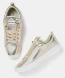 Dressberry Gold Regular Synthetic Sneakers Women