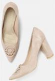 Dressberry Laser Cut Beige Stilettos Women