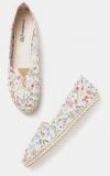 Dressberry Off White Floral Print Espadrilles Women