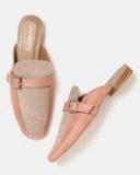 Dressberry Peach Coloured Printed Mules women