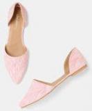 Dressberry Pink Textured Flats Women