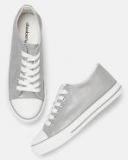 Dressberry Silver Synthetic Regular Sneakers Women