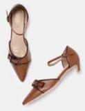 Dressberry Tan Solid Pumps Women