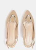 DressBerry Women Beige Solid Ballerinas