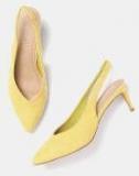 Dressberry Yellow Solid Pumps women