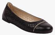 Drish Black Genuine Leather Belly Shoes girls