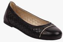 Drish Black Genuine Leather Belly Shoes girls