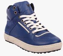 Drish Blue Genuine Leather Sneakers boys