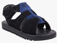 Drish Navy Blue Genuine Leather Sandals boys