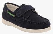 Drish Navy Blue Genuine Leather Sneakers Boys