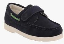 Drish Navy Blue Genuine Leather Sneakers boys