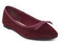 Dune London Burgundy Ballerinas Women