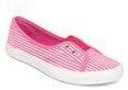 Dune London Pink & White Striped Slip Ons Women