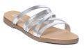 Dune London Silver Open Toe Flats Women