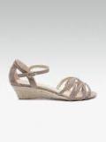 Dune London Taupe Braided Wedges Women