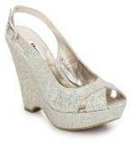 Dune Marlborough Silver Wedges Women