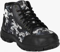 Eego Italy Black High Top Trekking Shoes men