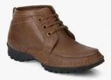 Egoss Brown Derby Boots Men