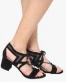 Elle Black Sandals Women