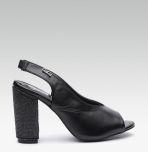 Elle Black Solid Heels Women