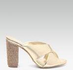 Elle Gold Toned Solid Heels Women