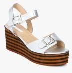 Elle Silver Metallic Wedges women