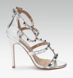 Elle Silver Toned Embellished Gladiators Women