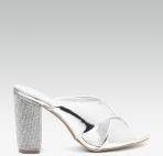 Elle Silver Toned Solid Heels Women