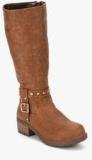 Essie Peck Brown Calf Length Boots Women