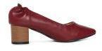 Ether Maroon Solid Pumps Women