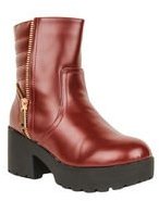 Evetoes Ankle Length Maroon Boots Women