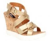 Evetoes Golden Wedges Women