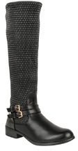 Evetoes Knee Length Black Boots Women