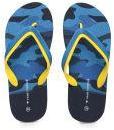 Fame Forever By Lifestyle Boys Blue & Yellow Printed Thong Flip Flops