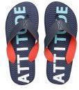 Fame Forever By Lifestyle Boys Navy Blue Self Design Thong Flip Flops